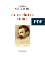 Friedrich NIETZSCHE EL ESPÍRITU LIBRE. Compilación y Prólogo Guadalupe de La Torre