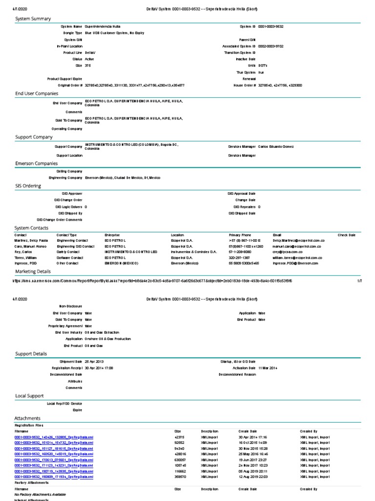 DeltaV System Report for ECOPETROL | PDF | Computing | Computer Engineering