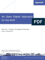 An Open Digital Approach For The NHS Part One Policies Principles Practices 1.0 PUBLISHED
