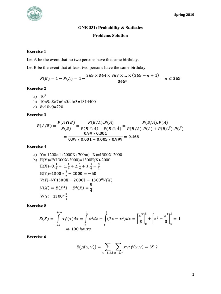 Solution of Problems Chapters 1, 2 and 3 | PDF | Mathematics ...