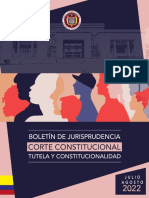 Boletin Sentencias de Tutela y Constitucionalidad Julio - Agosto 2022