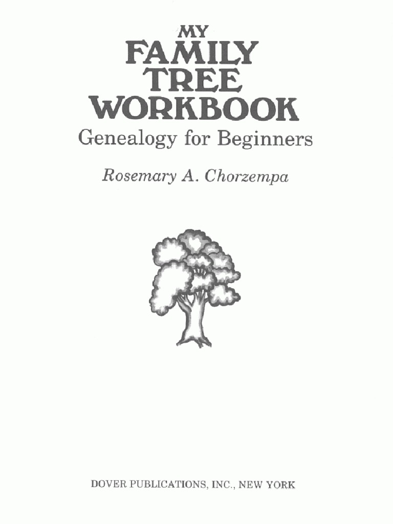 Dover My Family  Tree  Workbook Genealogy for Beginners 