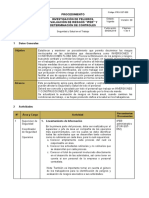 PRO-SST-003 Investigación de Peligros y Evaluación de Riesgos IPERC