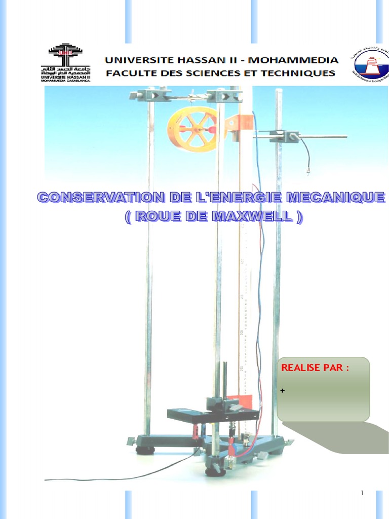 Étude de la roue de Maxwell | PDF | Rotation | Énergie kinétique