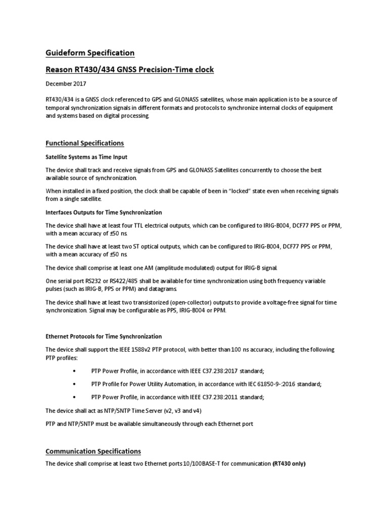 RT430.434 Spec-V3 | PDF