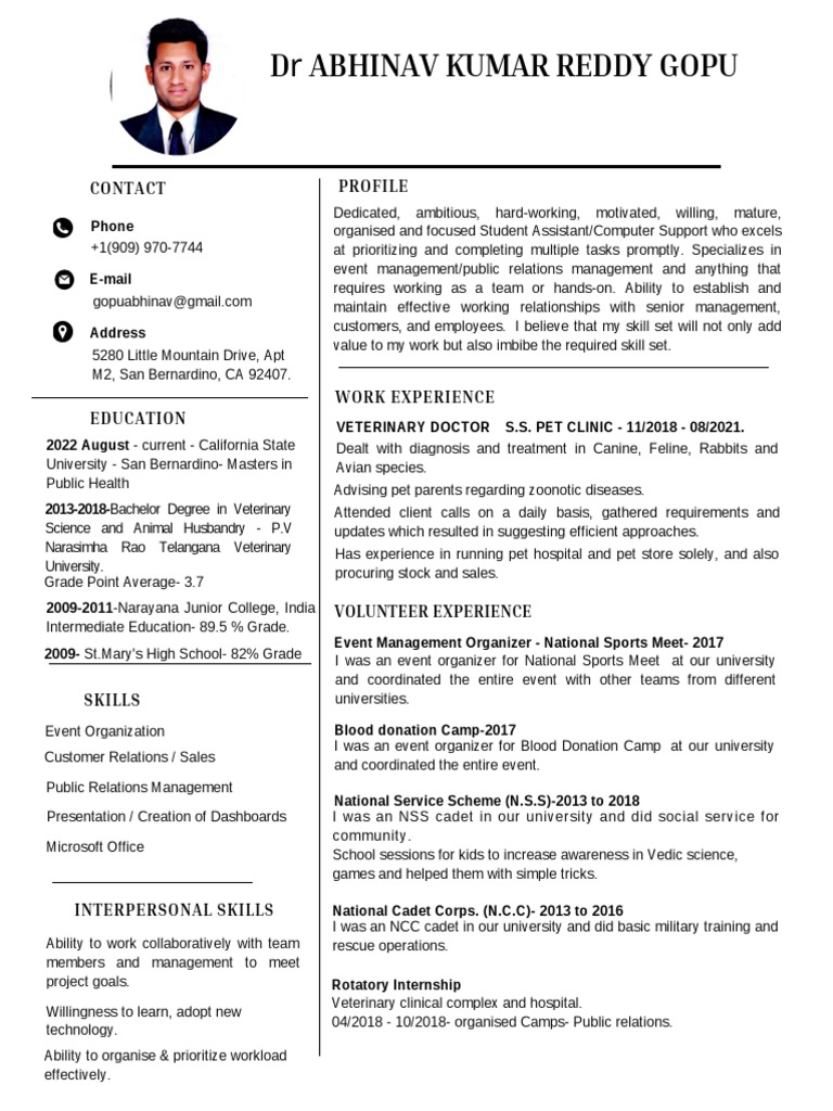 DR Abhinav Kumar Reddy Gopu Resume20220822-1-Z95yvd20220822-1-104to72 | PDF