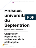 Figures de La Violence Et de La Modernité - Chapitre IV. Figures de La Violence Et de La Philosophie - Presses Universitaires Du Septentrion
