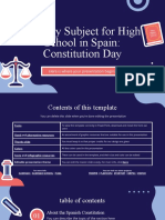 History Subject For High School in Spain - Constitution Day by Slidesgo