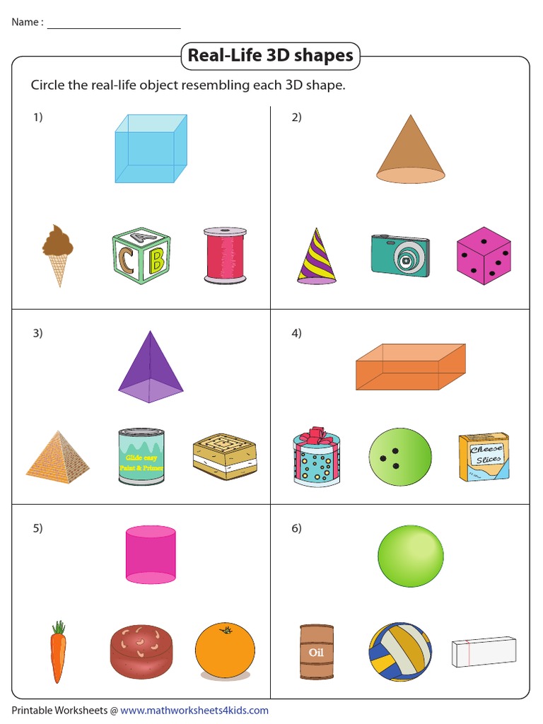 Circle 3d shapes pdf