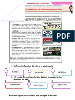 D1 A2 Ficha Conocemos Las Instituciones Que Velan Por Nuestros Derechos