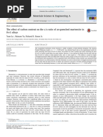 The effect of carbon content on the c a ratio of as-quenched martensite in Fe-C alloys