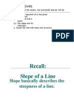 Slope - Intercept and Point Slope Form