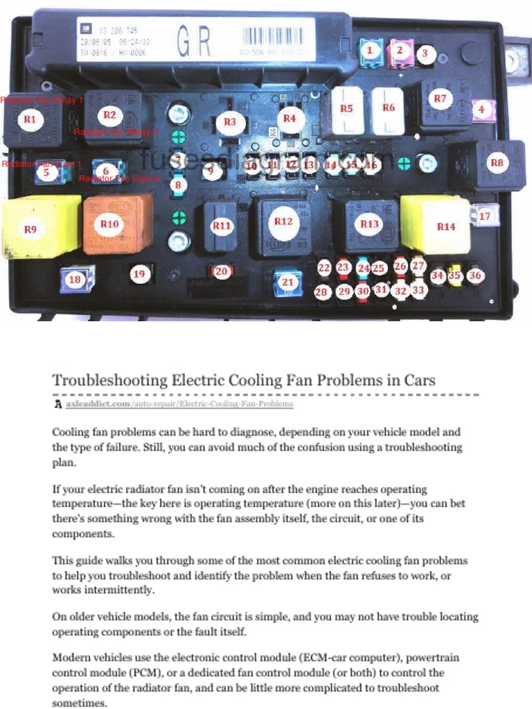 Troubleshooting Electric Cooling Fan Problems in Cars PDF