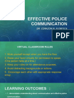 Effective Police Communication Dr. Floresca 2