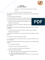 Ejercicios sobre reacciones químicas