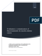 Evaluamos y Comunicamos El Funcionamiento de Nuestra Alarma Casera