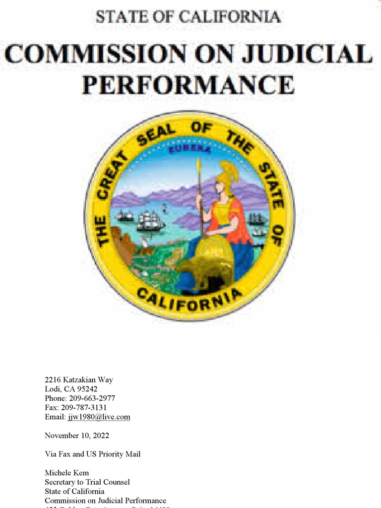 11142022California Commission on Judicial Performanace Request