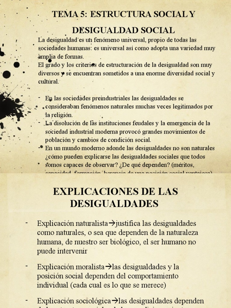 Estructura y Desigualdad Social | PDF | Desigualdad social ...
