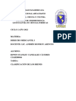 Clasificacion de Los Bienes-Derecho Mercantil I