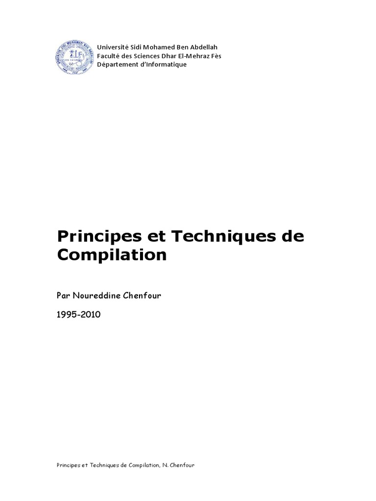 Principes Et Techniques de Compilation | PDF
