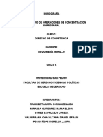 Monografía CONTROL PREVIO DE OPERACIONES DE CONCENTRACIÓN EMPRESARIAL