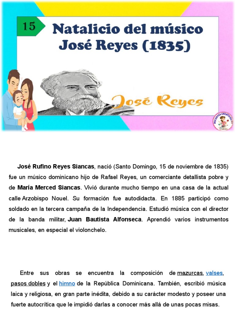 José Reyes: Compositor del Himno Dominicano | PDF