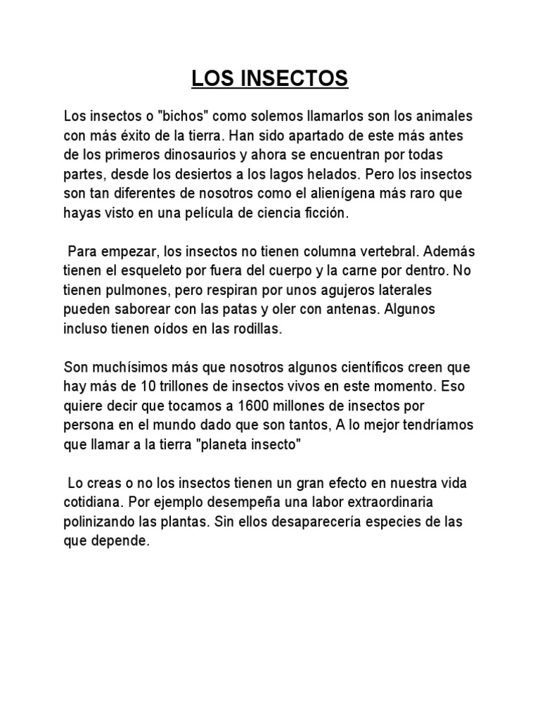 Los Insectos | PDF