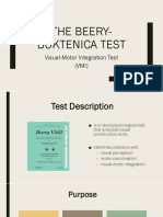 THE BEERY-BUKTENICA TEST: VISUAL-MOTOR INTEGRATION (VMI) TEST