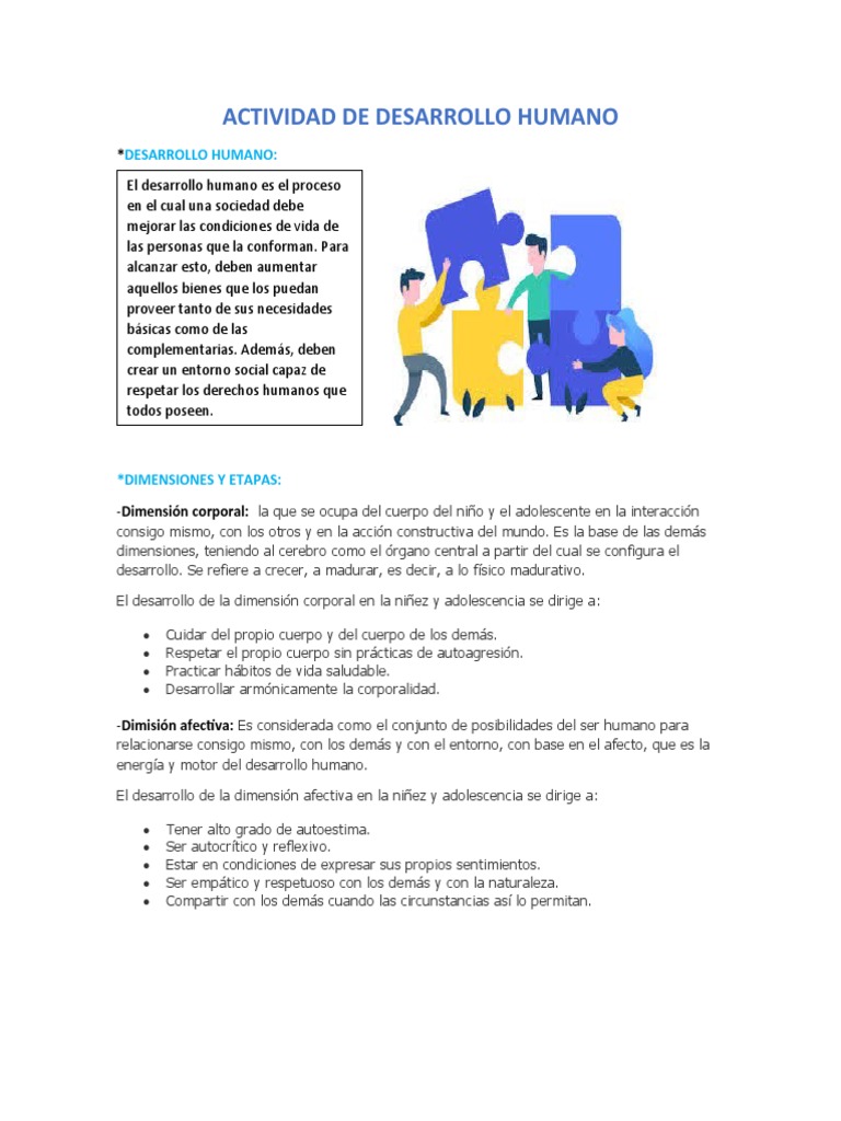 Actividad de Desarrollo Humano | PDF | Adultos | Vejez