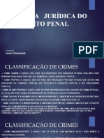 Teoria jurídica do direito penal: classificação e tipificação de crimes