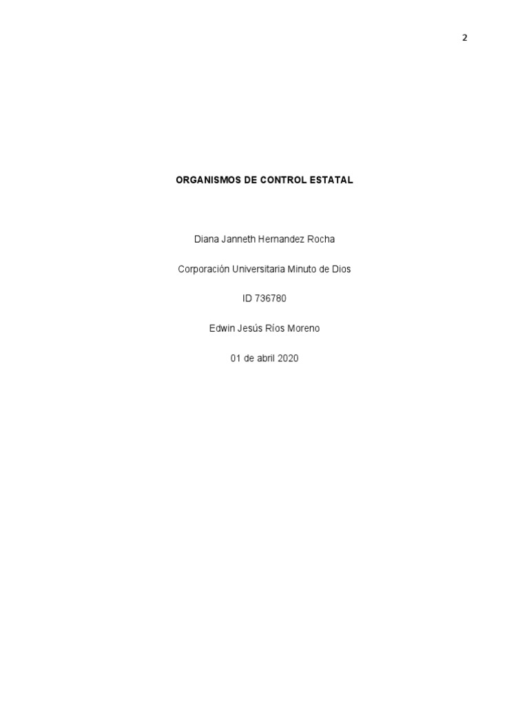 Organismos de Control Estatal | PDF | Gobierno