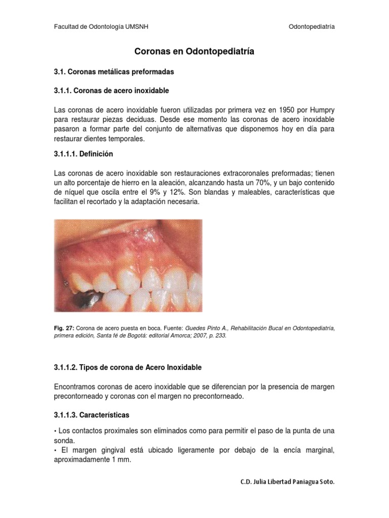 Coronas ODP | PDF | Odontología | Diente