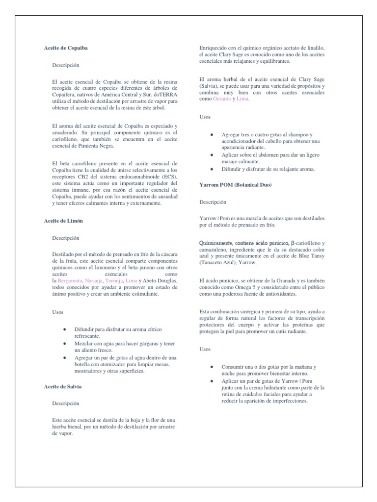 Doterra Menopausia PDF Petróleo Destilación