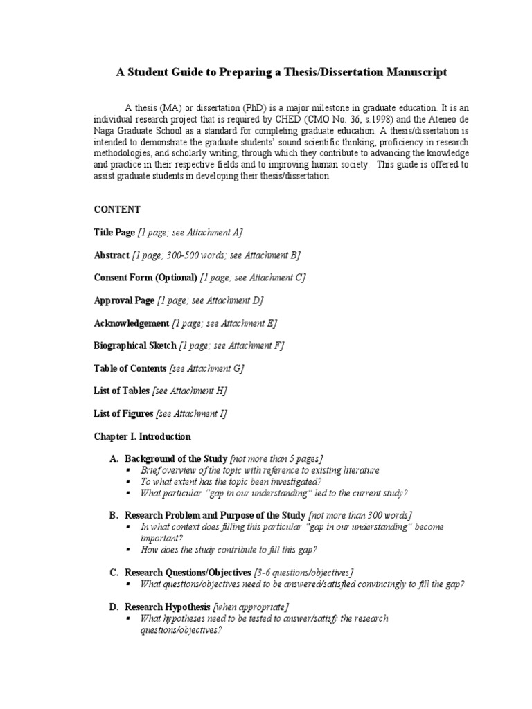AdNU GS - Student Guide To Making A Thesis | PDF | Thesis | Hypothesis