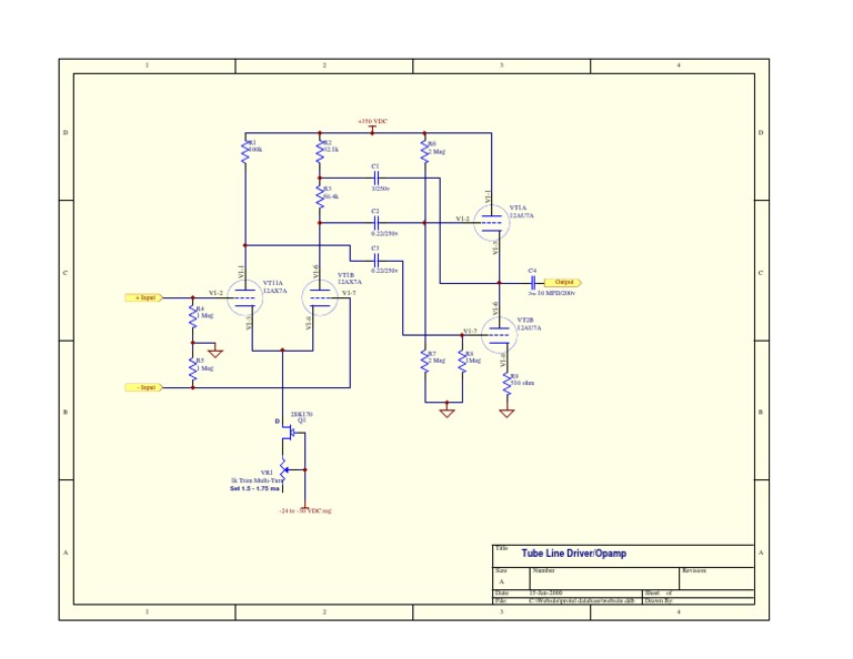 Tube Line Driver Circuit Design | PDF