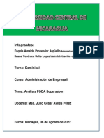 Primer Trabajo de Administracion II (Analisis Foda)