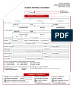 Student Information Sheet 1