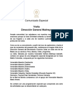 Perú-Comunicado Especial Visita Dirección General