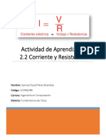 Actividad 2.2 Corriente y Resistencia - 222966286