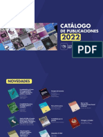 CATÁLOGO DE PUBLICACIONES 2022: NOVEDADES EN LETRAS Y HUMANIDADES