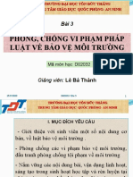 Bài 3 Phòng, chống vi phạm pháp luật về bảo vệ môi trường