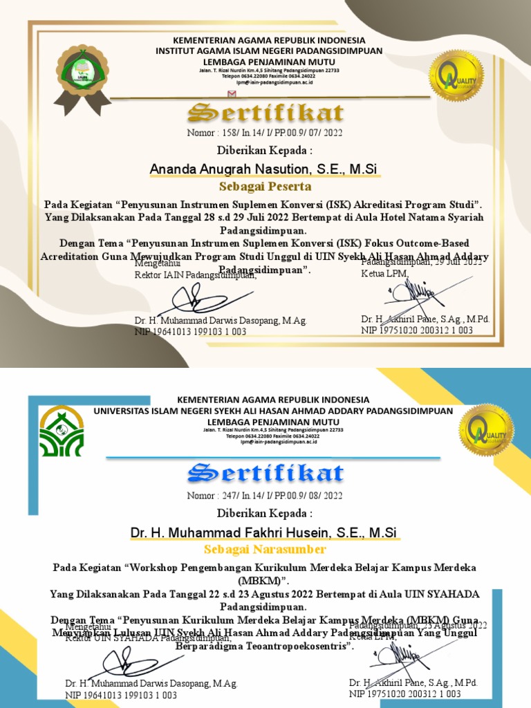 Sertifikat MBKM Dan Rps | PDF
