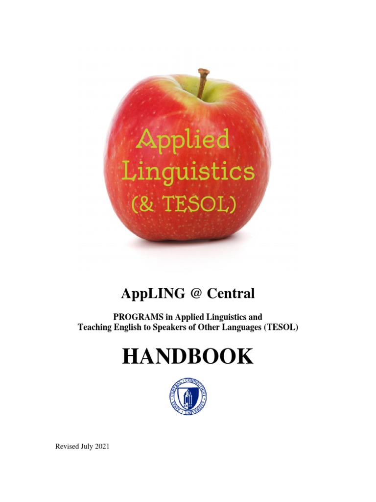 Applied Linguistics & TESOL Handbook | PDF | Career & Growth | Foreign ...