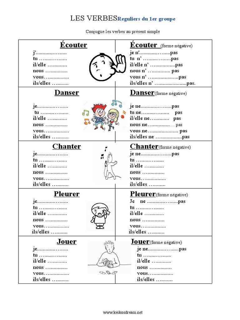 Verbes Du Premier Groupe Exercice Grammatical - 143701 | PDF