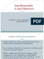 Writing Measurable Objectives