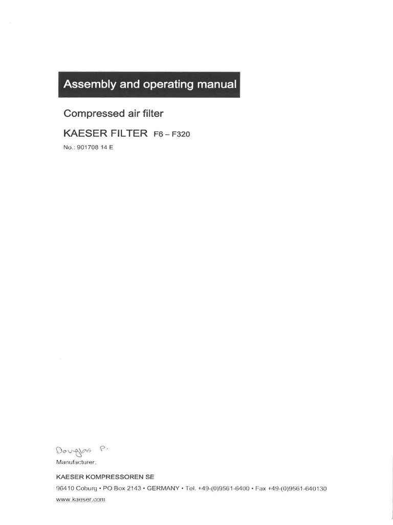 Kaeser Filter Manual PDF