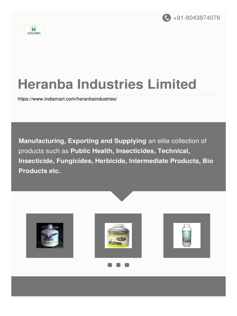 Heranba Industries Limited PDF Agricultural Chemicals