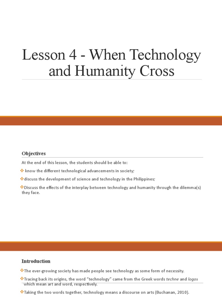 Lesson 4-When Technology and Humanity Cross | PDF | Robot | Robotics