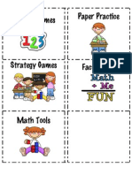 Daily 5 Math Labels