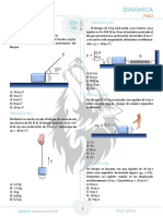 Dinámica física: Preguntas sobre fuerzas y aceleración de bloques